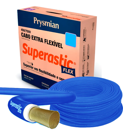 CABO FLEXIVEL 1,5MM AZUL SUPERASTIC 750V 100M - PRYSMIAN